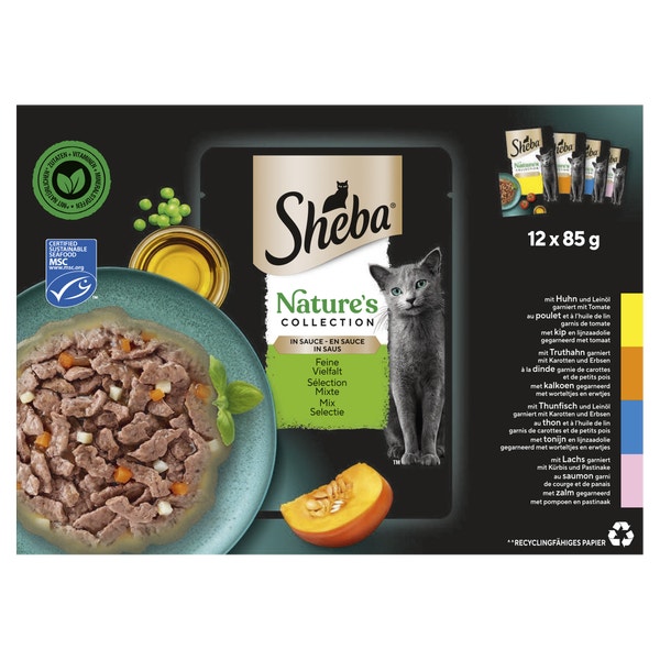 Sheba Nature's Collection in Saus Mix Selectie 12 x 85 g