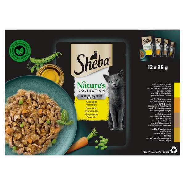 Sheba Nature's Collection in Gelei Gevogelte Selectie 12 x 85 g