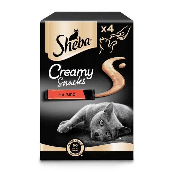 SHEBA® romige kat snacks rundvlees 4 x 12 g image 1