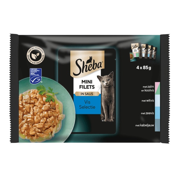 SHEBA® Zakje Minifilets Visjus 4x85g image 1