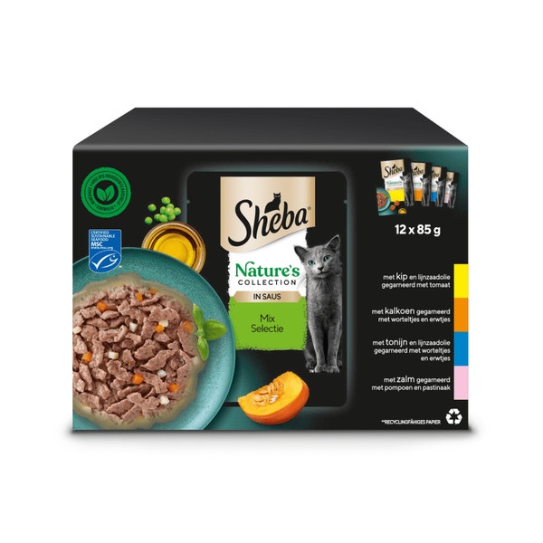 SHEBA® Zakje Nature Collection Gemengde Selectie Jus 12x85g image 1