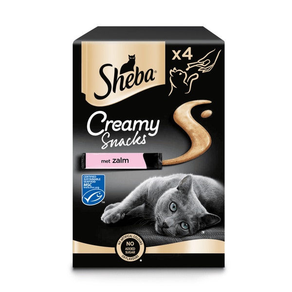 SHEBA® romige kat snacks zalm 4 x 12 g image 1