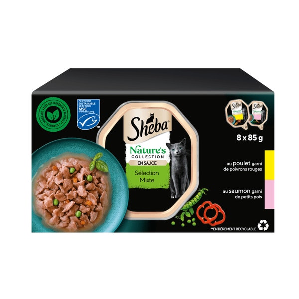 SHEBA® Barquette Nature´s Collection sélection mixte en sauce 8x85g image 1