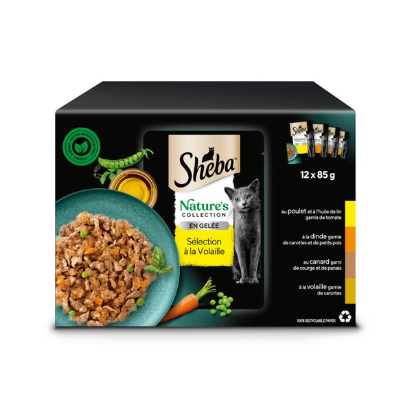 SHEBA® Sachet Collection Nature Sélection de Volaille en Gelée 12x85g image 1