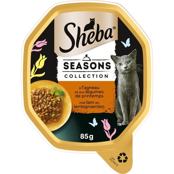 SHEBA® Barquette Season Collection Adulte (Agneau Légumes) en sauce 85g image 1