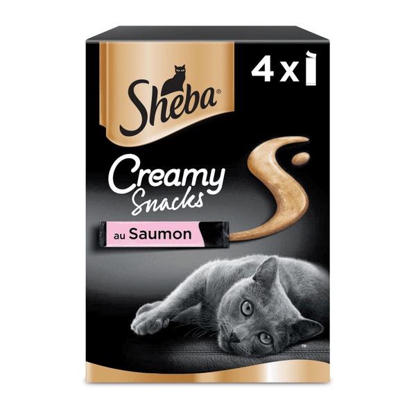 Snacks de chat crémeux SHEBA® Saumon 4 x 12g image 1