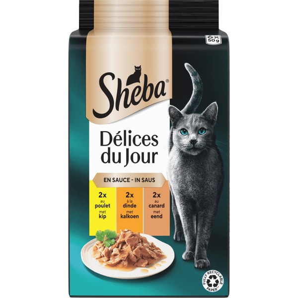 SHEBA® Délices du jour Selection Volaille 6x50g image 1