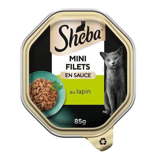 SHEBA® Barquette Minifilets lapin gibier en sauce 85g image 1