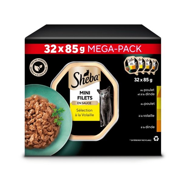 SHEBA® Barquette Select Tranches volaille en sauce 32x85g image 1