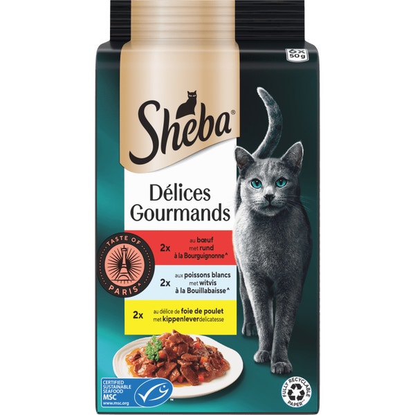 SHEBA® Zakje Délices du Jour in Jus Paris 6x50g image 1