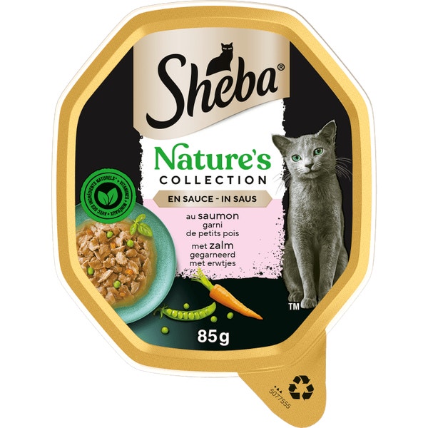 SHEBA® Tray Nature´s Collection Adult Zalm met Erwten in Jus 85g image 1